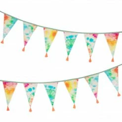 Talking Tables Rainbows & Unicorns Rainbow Tie Dye Fabric Bunting