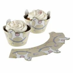 Ginger Ray Sale Rock-a-Bye Baby Cupcake Wraps (10)