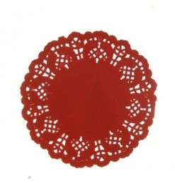 ROFOR Mini Red Lace Doilies