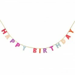Talking Tables Rose Pink Coloured Happy Birthday Garland