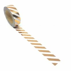 Cotton Candi Washi Tape - Rose Gold Diagonal Stripe Up In The Clouds