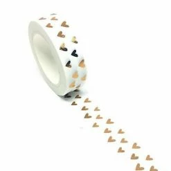 Cotton Candi Washi Tape - Rose Gold Hearts