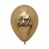 SA Balloons Gold Chrome Happy Birthday Balloons (3) Balloonery