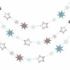 Ginger Ray Iridescent Foiled Star Garland Space
