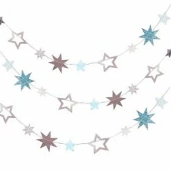 Ginger Ray Iridescent Foiled Star Garland Space