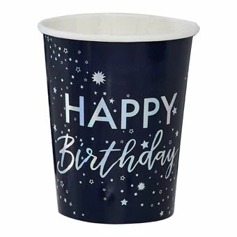 Ginger Ray Tabletop Happy Birthday Foiled Cups 1 Ginger Ray Tabletop Happy Birthday Foiled Cups