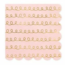 Party Deco Powder Pink Tracing Patterns Napkins Tabletop