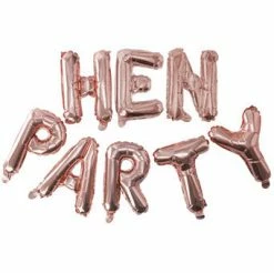 Ginger Ray Rose Gold Hen Party Foil Balloon Bunting Balloonery