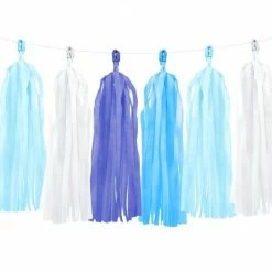 Party Deco Blue Tassel Garland Flying High