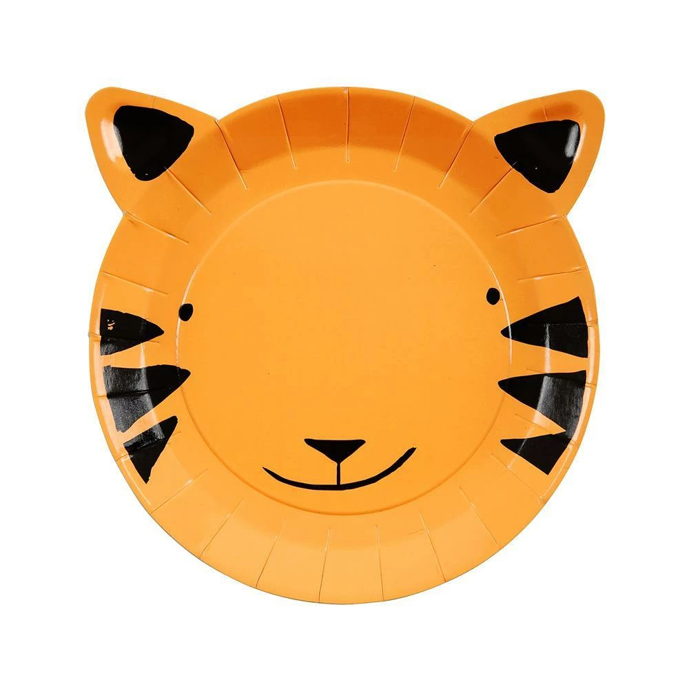 Meri Meri Small Tiger Plates (12) 1 Meri Meri Small Tiger Plates (12)