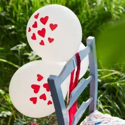 Talking Tables Alice In Wonderland Red Heart Balloons