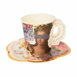 Talking Tables Cups Truly Scrumptious Bridgerton Cup With Handles And Saucer Set