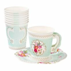 Talking Tables Cups Truly Scrumptious Paper Cup & Saucer Set (12)