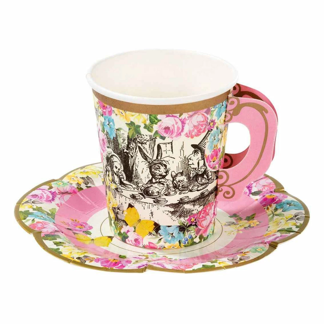 Talking Tables Truly Alice Paper Cup And Saucer 1 Talking Tables Truly Alice Paper Cup And Saucer