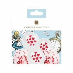 Talking Tables Alice In Wonderland Red Heart Balloons