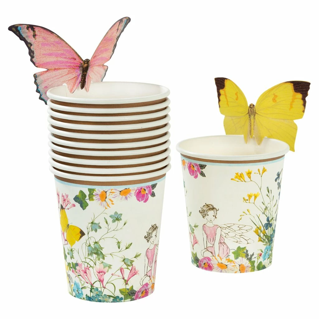 Talking Tables Tabletop Truly Fairy Paper Cups With Butterfly Detail 1 Talking Tables Tabletop Truly Fairy Paper Cups With Butterfly Detail