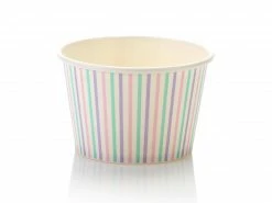 Cape Cup Pastel Stripe Treat / Ice Cream Cups 250ml (12)