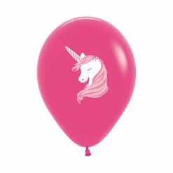 SA Balloons Rainbows & Unicorns Hot Pink Unicorn Balloons (3)