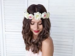 Party Deco White Flower Crown