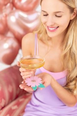 Party Deco Flower Mix Drink Place Cards