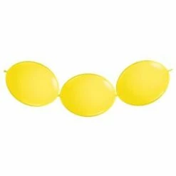 SA Balloons Fashion Solid Yellow Link O Loon Balloons Baby Dinosaur
