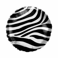 SA Balloons Into The Wild Round Zebra Foil Balloon