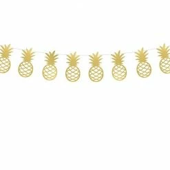 Party Deco Tropical Luxe Gold Foil Pineapple Garland