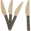 ROFOR Wooden Cutlery - Black Striped Knives
