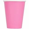 Party Express Plain Candy Pink Paper Cups (8)