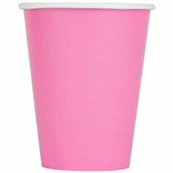 Party Express Plain Candy Pink Paper Cups (8)