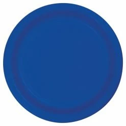 Party Express Plain Cobalt Blue Paper Plates