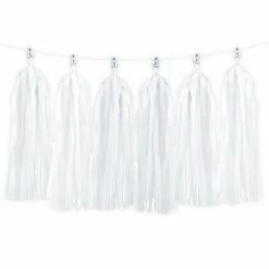 ROFOR DIY White Tassel Garland
