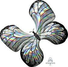SA Balloons Mini Holographic Iridescent Butterfly Foil Balloon