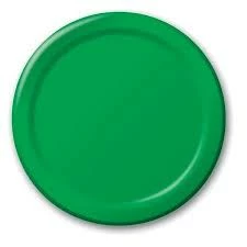 Party Express Tabletop Plain Emerald Green Paper Plates