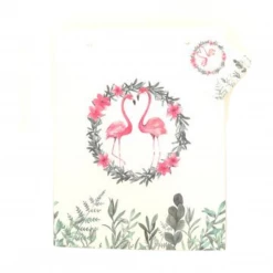 Bali Trading Flamingo Wreath Gift Bag With Gift Tag