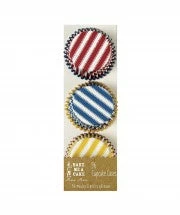 Meri Meri Striped, Red, Blue And Yellow Mini Cupcake Liners Sale