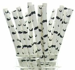 Must Love Party Moustache Paper Straws