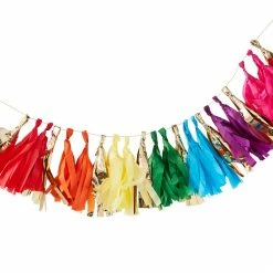 Ginger Ray Circus Gold And Rainbow Tassel Garland