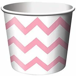 Party Express Chevron Candy Pink Treat / Ice Cream Cups