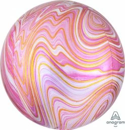 SA Balloons Pink Marble Orb Balloon Princess