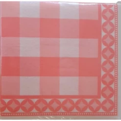 Tavola Pink Check Airlaid Napkins (25) Tabletop