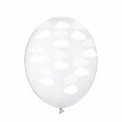 Party Deco Clouds On Clear Balloons Flying High