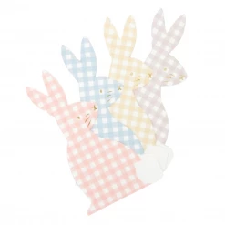 Meri Meri Gingham Bunny Napkins (set Of 16) Tabletop