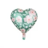 Party Deco Heart With Flowers Foil Balloon Blossom Girls