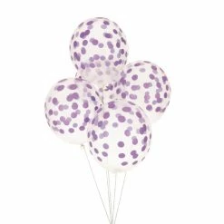 ROFOR Purple Confetti Balloons (10) Mermaid