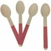Must Love Party Wooden Cutlery - Red Chevron Spoons
