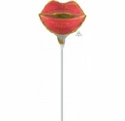 SA Balloons Mini Satin Sangria Lip Balloon