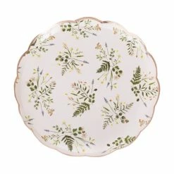 Ginger Ray Rose Gold Floral Paper Plates Tabletop