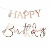 Ginger Ray Rose Gold Floral Happy Birthday Bunting Boho