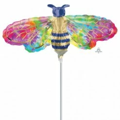 SA Balloons Mini Tie Dye Bee Foil Balloon